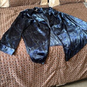 Croft & Barrow Navy Blue Patterned Blazer